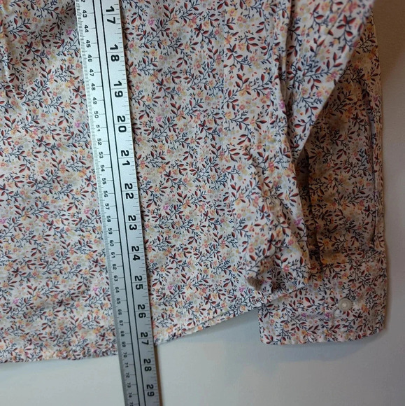 GAP Perfect  Shirt Collared Button Down Floral Print Top Women Large - Picture 11 of 11
